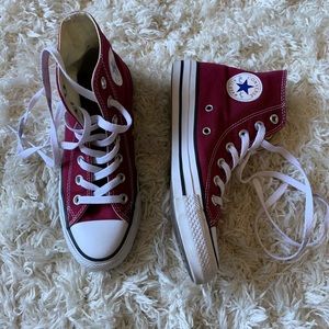 Red high top converse